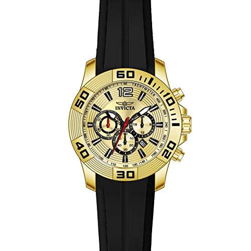 Invicta Pro Diver Herren 48mm Chronograph Schwarz Kautschuk Armband Uhr 20302