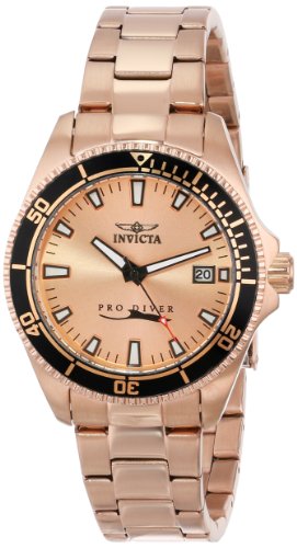Invicta Pro Diver Damen 37mm Gold Edelstahl Vergoldet Armband Datum Uhr 15137SYB