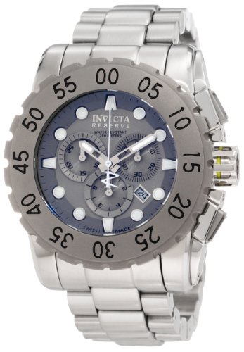 INVICTA RESERVE DIVER 1959 MENS STAINLESS STEEL GREY DIAL CHRONO DATE UHR