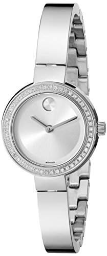 Movado Bold Damen-Armbanduhr Armband Edelstahl + GehÃ¤use Quarz Zifferblatt Silber Analog 3600321