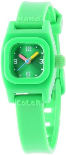 Baby Watch Maedchen-Armbanduhr Analog Plastik gruen Nano color vert
