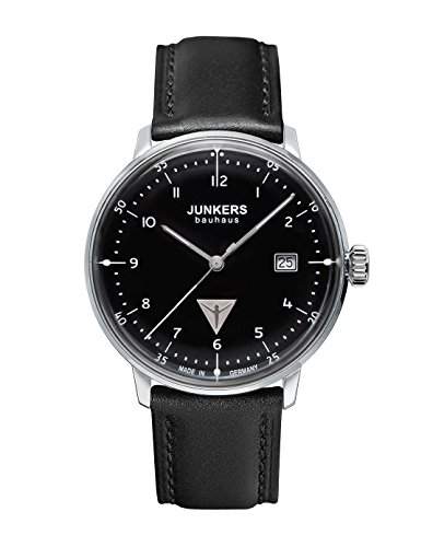 Junkers Herren-Armbanduhr XL Bauhaus Ronda515 Analog Quarz Leder 60462