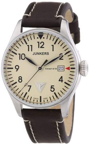 Junkers Herren-Armbanduhr XL Analog Quarz Leder 6144-5