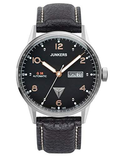Junkers Herren-Armbanduhr Analog Automatik Leder 69665