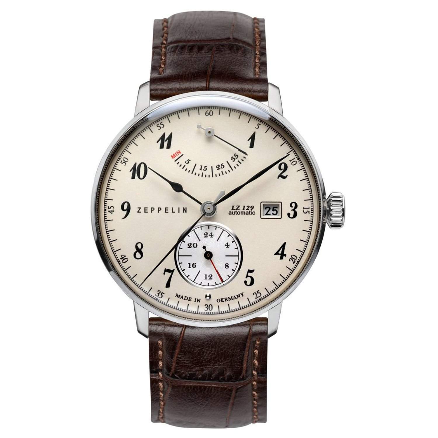Zeppelin Watches Herren-Armbanduhr XL Analog Automatik Leder 70604