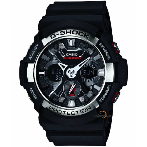 Casio G Shock Herren Schwarz Analog Digital Alarm Armbanduhr ga 200 1 AER ohne Deckel