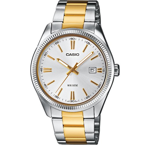Casio Analog Quarz One Size silber silber gold bicolor