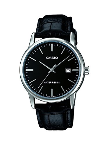 Casio Uhr mit japanischen Quarzwerk V002L 1A Mtp Schwarz 40 mm