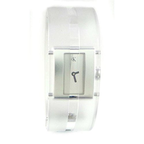 Uhr Calvin Klein Damen k1322323 Quarz Batterie Stahl Quandrante Silber Armband PVC