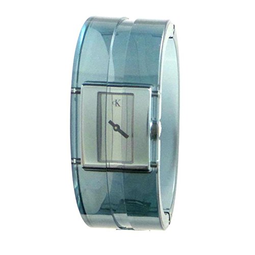 Uhr Calvin Klein Damen k1322327 Quarz Batterie Stahl Quandrante Silber Armband PVC
