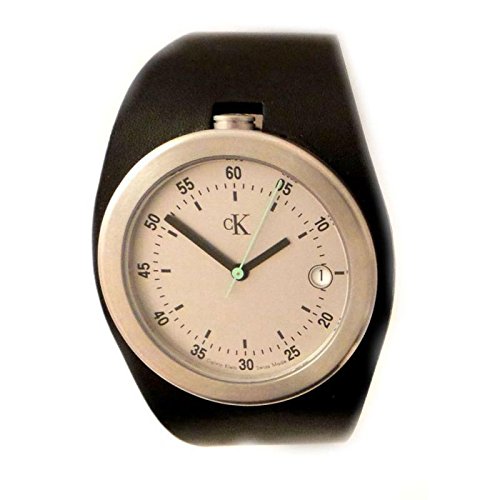 Uhr Calvin Klein Herren k1611131 Quarz Batterie Stahl Quandrante Silber Armband Leder