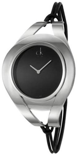 Calvin Klein Damen-Armbanduhr Analog Quarz Leder K1B33102