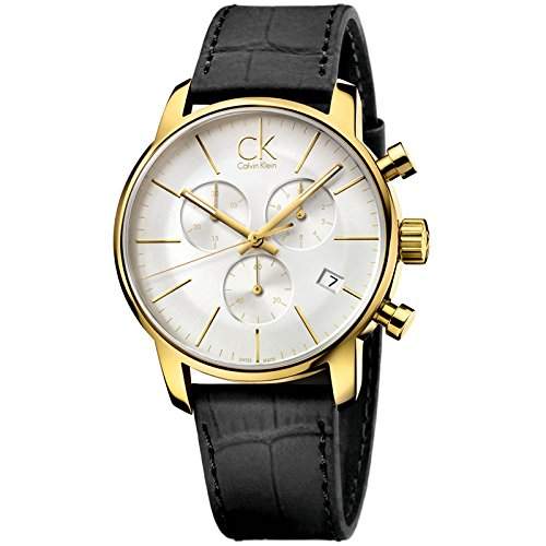 Calvin Klein Herren-Armbanduhr Chronograph Quarz Leder K2G275C6