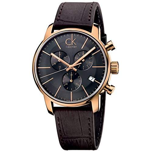 Calvin Klein Herren-Armbanduhr Chronograph Quarz Leder K2G276G3