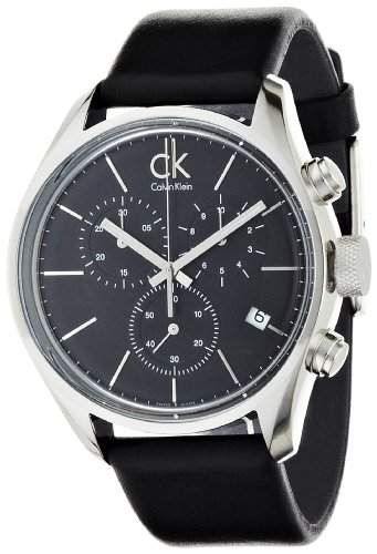 Calvin Klein Herren-Armbanduhr XL Chronograph Leder K2H27102