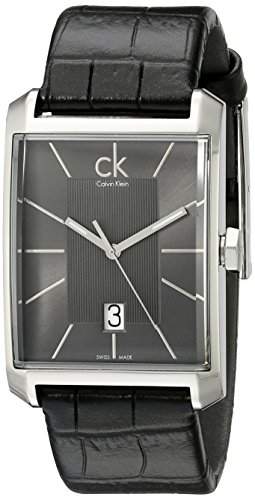 Calvin Klein Herren-Armbanduhr Window Analog Leder K2M21107
