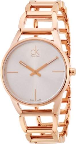 Calvin Klein Damen-Armbanduhr XS ck stately Analog Quarz Edelstahl beschichtet K3G23626