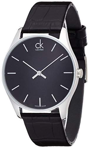 Calvin Klein Herren-Armbanduhr Analog Quarz Leder K4D211C1