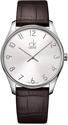 Calvin Klein Herren-Armbanduhr Analog Quarz Leder K4D211G6