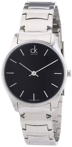Calvin Klein Damen-Armbanduhr XS ck classic Analog Quarz Edelstahl K4D22141