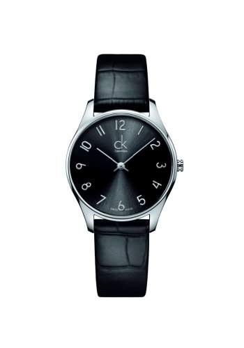 Calvin Klein Unisex-Armbanduhr Analog Quarz Leder K4D221CX