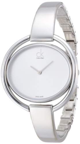 Calvin Klein Damen-Armbanduhr Analog Quarz Edelstahl K4F2N116