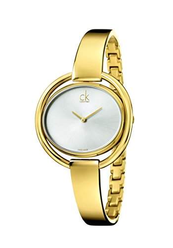 Calvin Klein Damen-Armbanduhr Analog Quarz Edelstahl beschichtet K4F2N516