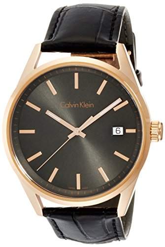 Calvin Klein Herren-Armbanduhr Analog Quarz Leder K4M216C3