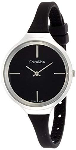 Calvin Klein Damen-Armbanduhr Analog Quarz Kautschuk K4U231B1