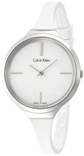 Calvin Klein Damen-Armbanduhr Analog Quarz Kautschuk K4U231K2
