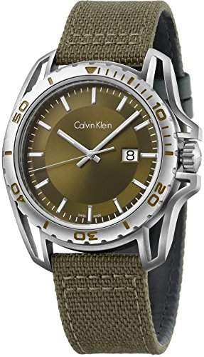 Calvin Klein Herren-Armbanduhr Analog Quarz Textil K5Y31XWL