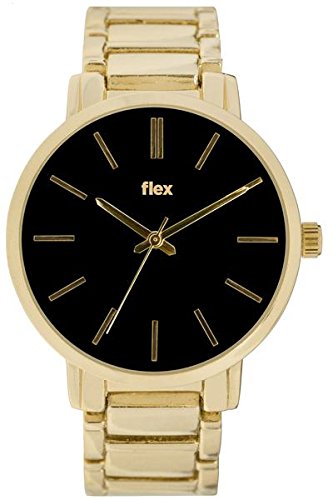 Armbanduhr Flexwatches Black Gold Hadley