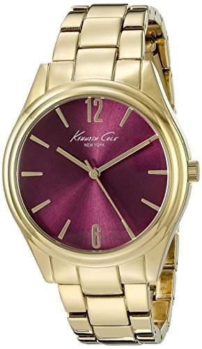 Kenneth Cole Damen 37mm Gold Edelstahl Armband & Gehaeuse Uhr 10021765