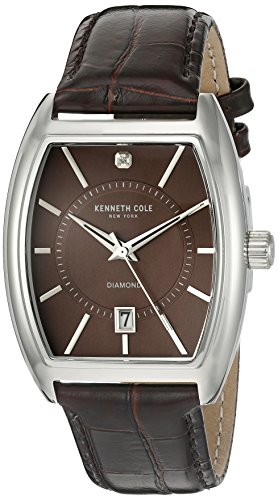 Kenneth Cole New York Herren 10014805 echten Diamanten Analog Display Japanisches Quarz braun Armbanduhr