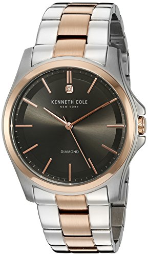 Kenneth Cole 10027880 Herren Armband Edelstahl bicolor Band Grau Zifferblatt Smart Watch