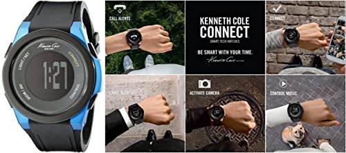 KENNETH COLE SMARTWATCH Mod CONNECT UNISEX BLUETOOTH DIGITAL SILICON LEATHER STRAP 3 ATM 44mm