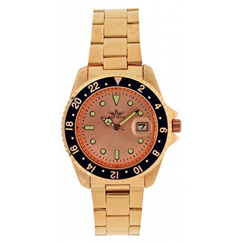 Neue Rose Gold Farbe Softech Men s Metall Armband Wrist Watch Analog Quarz