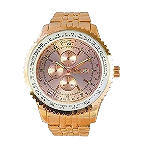 Softech Herren Designer Armbanduhr Elegant Rose Gold Analoge Quarz Mit Einem Extra Batterie Akku