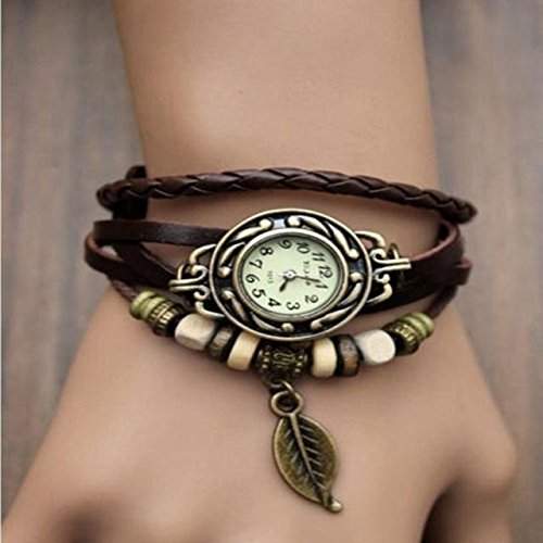 SSITG Damenuhr - Leder - Armbanduhr - Vintage - Retro - Damenarmbanduhr - Spangenuhr 2