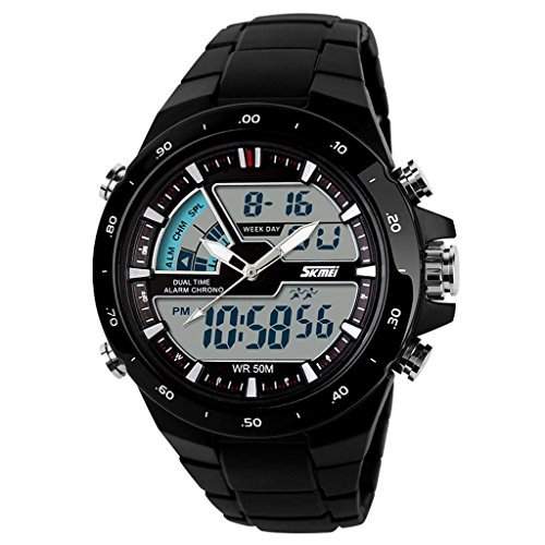 SSITG Unisex Digital Armbanduhr wasserdicht Sportuhr Herrenuhr herren Sport Quarz analog uhr