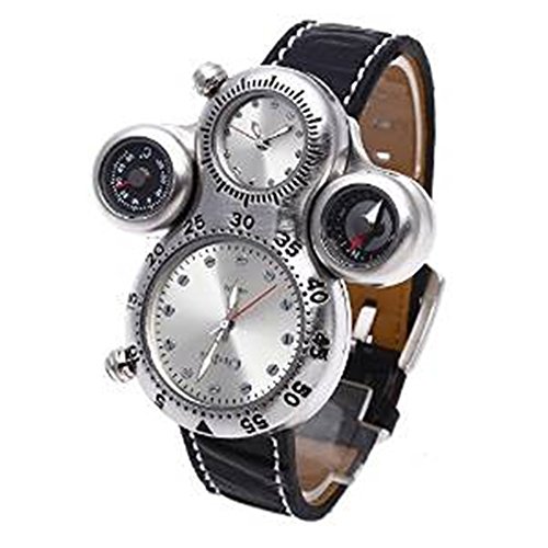SSITG Armbanduhr OULM Milit r Army Dual Zifferblatt Dual Uhrwerk Armbanduhr Herren Quarzuhr Sport Watch Geschenk Gift
