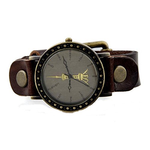 SSITG Uhr Leder Armbanduhren Quarzuhr Armbanduhr Uhren Vintage Geschenk Gift Watch Braun