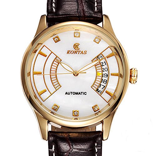 SSITG Uhr Automatik mechanisch Uhr Armbanduhr Uhren Leder Watch Geschenk Gift
