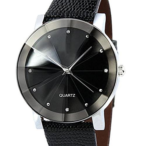 SSITG Luxuxquarz Mode Militaer Edelstahl Zifferblatt Lederband Armbanduhr Maenner Watch