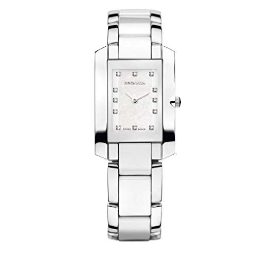 Rodania Swiss Made Damen-Armbanduhr Armband Edelstahl + Gehaeuse Quarz Zifferblatt Perlmutt Analog 24573-42