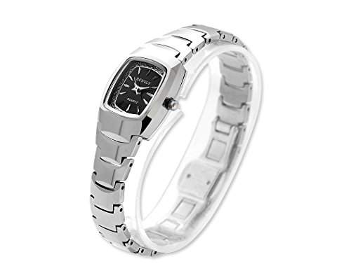 Luxus Frauen Dame Kristall Uhr EdelstahlArmband Armbanduhr Damenuhr Analoges Quarz Uhr Geschenkuhr Automatikuhr - Schwarz
