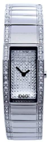 D&G Dolce&Gabbana Damen-Armbanduhr FESTIVAL SLV FAKE PAVE DIAL BRC STONES ON SIDE DW0276