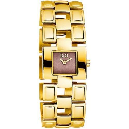 D&G Dolce&Gabbana-Damen-Armbanduhr QUOTES 2H BRC BROWN DIAL IPG CASE DW0475