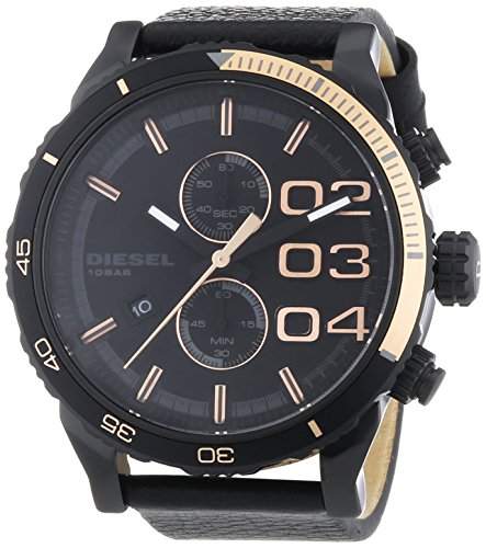 Diesel Herren-Armbanduhr XL Chronograph Quarz Leder DZ4327