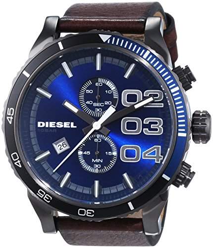 Diesel Herren-Armbanduhr XL Chronograph Quarz Leder DZ4312